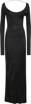 Tom Ford Kleedjes, Dames, Zwart, S, Lange aansluitende jurk