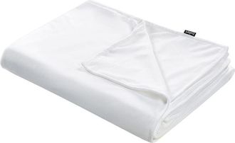 Beliani Beliani - Funda De Manta Pesada Moderna Tejido Liso Poli&eacute;ster Textil Dormitorio 120 X 180 Cm Blanca Rhea