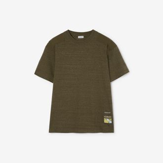 Burberry Landscape Label Cotton T-shirt, Size: XXL
