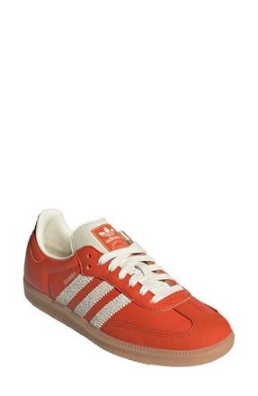 adidas Gender Inclusive Samba OG Sneaker in Orange/Cream White/Gum at Nordstrom, Size 7.5 Womens