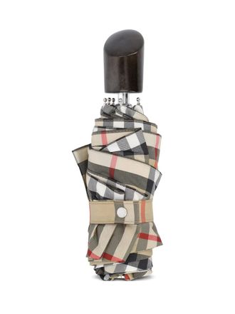 Burberry check print umbrella - Beige