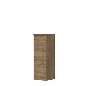 Bernacchini Badkamerkast - 35x37x106cm - 1 deur - links en rechtsdraaiend - greeploos - houten keerlijst - MFC Naturel eiken
