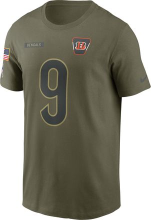Nike Joe Burrow Cincinnati Bengals Salute To Service Mens Nike Mens NFL T-Shirt in Brown | N1992DHF3Z-4K2
