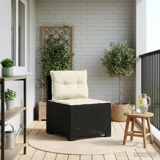 vidaXL Vidaxl Divano Da Giardino A 1 Posto Con Cuscini Aspetto Rattan Pp