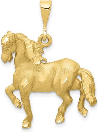 Diamond2Deal 10k Yellow Gold Horse Pendant
