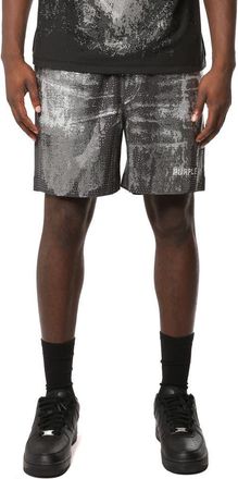 Purple All Around Studded Water Repellent Drawstring Shorts in Black at Nordstrom, Size Xx-Large