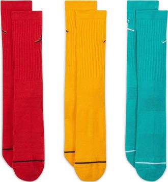 Nike Jordan Air Jordan Jumpman Everyday Max High Crew Socks (3 Pack) Red Yellow Green SX5545-916