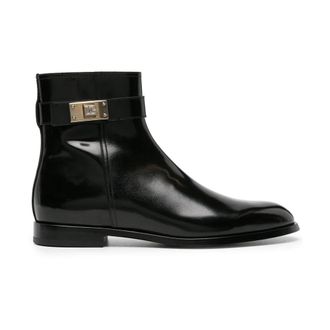 Dolce & Gabbana Ankle Boots, male, Black, Size: 10 US Stylish Leather Boots for Women