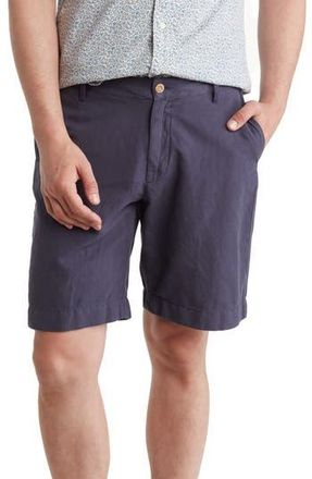 Faherty Malibu Linen & Cotton Chino Shorts in Dark Navy at Nordstrom Rack, Size 38