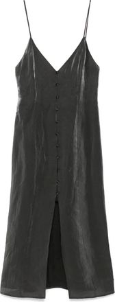 Alysi Abito midi con scollo a V - Grigio