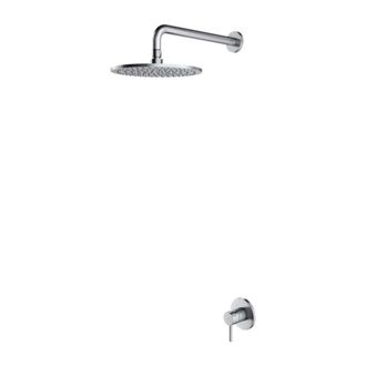 Omnires Omnires Y - Conjunto De Grifo Empotrado Para Ducha Y Ducha Superior, Con Cuerpo, Di&aacute;metro 25 Cm, N&iacute;quel Cepillado Sysy36ni