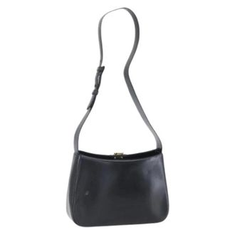 Ferragamo Pre-owned Shoulder Bags, female, Black, Size: ONE SIZE Pre-owned Leather Shoulder Bag