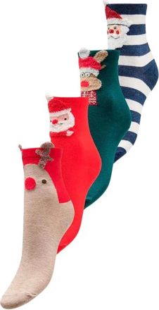 Only Rode Print Ondergoed voor Vrouwen - Dames - Sokken - Rood - ONE Size - Ondergoed