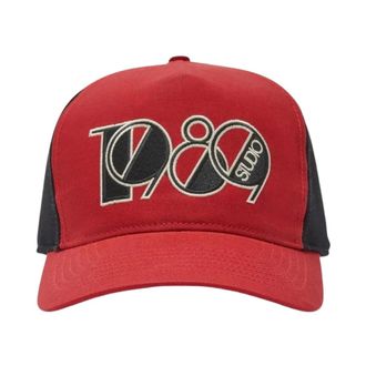 1989 STUDIO Baseballpet met Geborduurd Logo - Heren - Petten - Rood - ONE Size - Accessoires