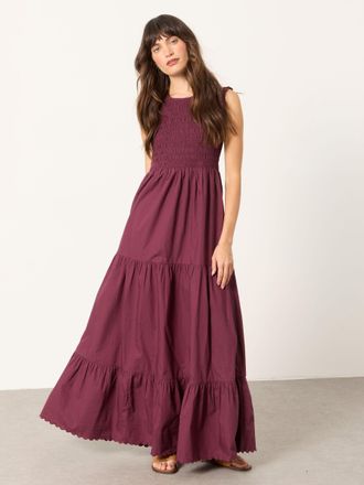 Fat Face FatFace Anais Burgundy Red Regular Maxi Dress