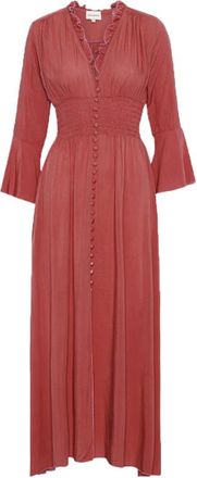 Americandreams Sally Lange Jurk - Dames - Maxi kleedjes - Rood - S - Kleedjes