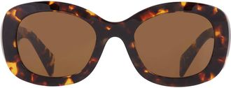 Prada Brown Oval Ladies Sunglasses PR A13S VAU01T 54