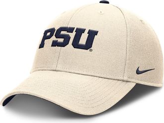 Nike Penn State Primetime Rise Nike Mens Dri-FIT College Trucker Adjustable Hat in Brown | NC940C38PSN-A82