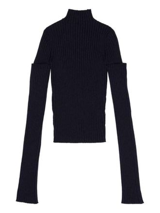 Balenciaga Geribbelde sweater - Blauw