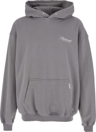 Represent Grey Hoodie With Logo Lettering On The Front And Maxi Logo Print On The Rear In Cotton Man