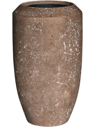 Baq Grosser In-/Outdoor Blumentopf Polystone Coated Plain Coppa &oslash; 48/ H 80 cm - Rock