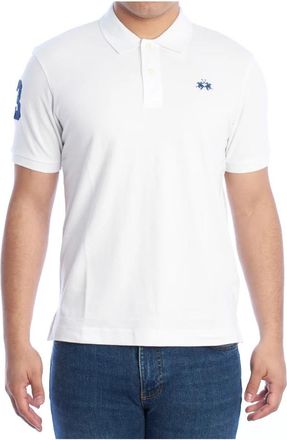 La Martina Polo Shirt met Korte Mouwen en Iconisch Borduursel - Heren - Polos - Wit - 2XL - Tops