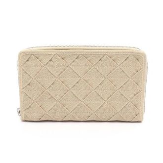 Bottega Veneta Pre-owned Wallets, male, Beige, Size: ONE SIZE Pre-owned Canvas wallets