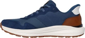 Skechers Mens Slade Ultra Mercer Sneaker, Blue Leather/Mesh, 7.5 UK