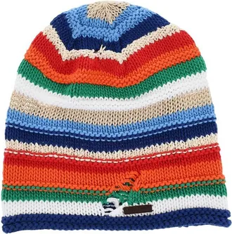 Dsquared2 Multicolor Vintage Stripes Beanie Cap