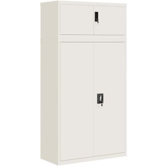 vidaXL Armario Archivador De Acero Blanco 90x40x180 Cm Vidaxl