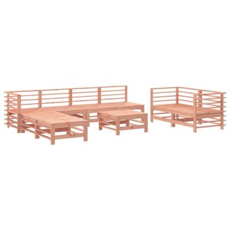 vidaXL Juego De Muebles De Jard&iacute;n 9 Pzas Madera Maciza Abeto Douglas Vidaxl