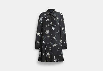 Coach Tie Neck Star Dress