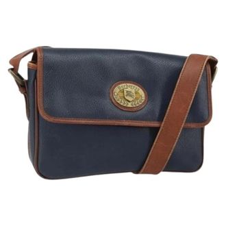Burberry Pre-owned Vintage Schoudertas - Dames - Vintage Schoudertas - Blauw - ONE Size - Leer - Vintage