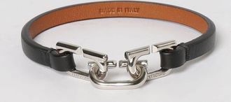 Ferragamo Bracciale Gancini Ferragamo in pelle e ottone
