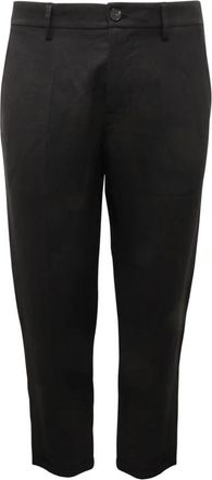 Patrizia Pepe Linnenmix Cropped Broek - Heren - Vrijetijds broeken - Zwart - M - Linnen - Broeken