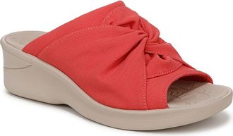 Life Stride Smile 3 Open Toe Wedge Slide Sandal - Wide Width Available in Pink at Nordstrom, Size 7.5