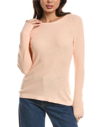 Fort&eacute; Cashmere Thermal Crewneck Cashmere-Blend Sweater