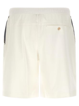 Brunello Cucinelli Mens White Cotton Bermuda Shorts