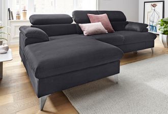 Cotta Ecksofa »Caluso L-Form« mit Kopfteilverstellung, wahlweise mit Bettfunktion & Bettkasten