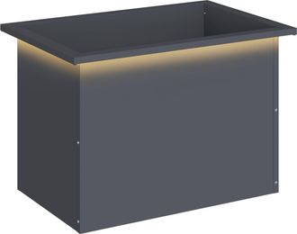 vidaXL Jardinera Para Jard&iacute;n Con Luces Led Antracita 40 X 60 X 40 Cm Vidaxl