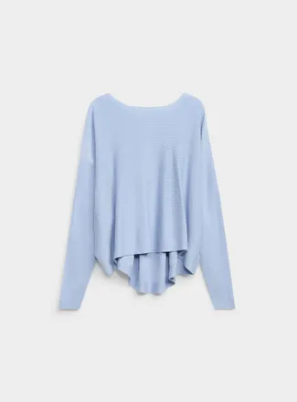 Contemporaine Womens Fine knit oversized boxy-fit boat-neck sweater