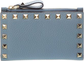 Valentino Rockstud Leather Card Case