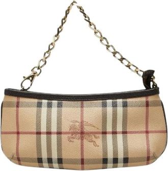 Burberry Pre-owned Nova Check Shadow Horse PVC Pouch - - Pre-owned - Donna - Beige - ONE SIZE