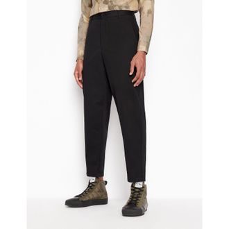 A|X Armani Exchange Mens Trousers in Black Cotton - Size 40W/32L