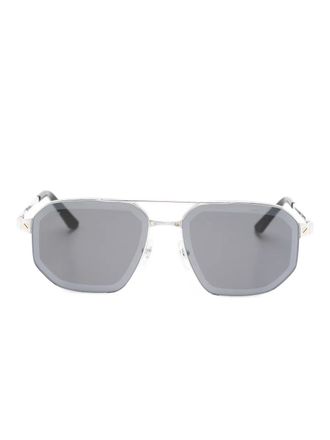 Cartier pilot-frame sunglasses - unisex - Metal - 60 - Silver