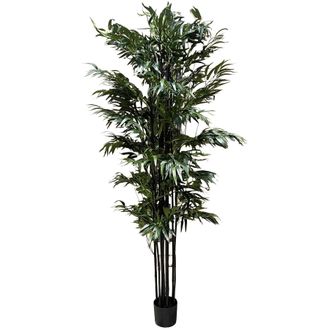 Leaf 200cm Artificial Fire Retardant Natural Bamboo Tree in Green