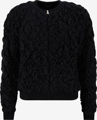 Fabiana Filippi Kurze Strickjacke mit Reissverschluss und Rundkragen