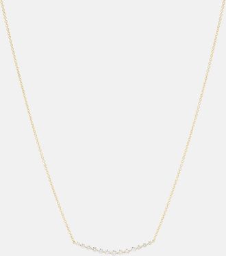Anita Ko Crescent 18kt yellow gold necklace with diamonds