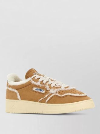 Autry medalist sneakers contrast sole suede finish