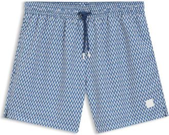 BOSS Printed swim shorts with logo badge